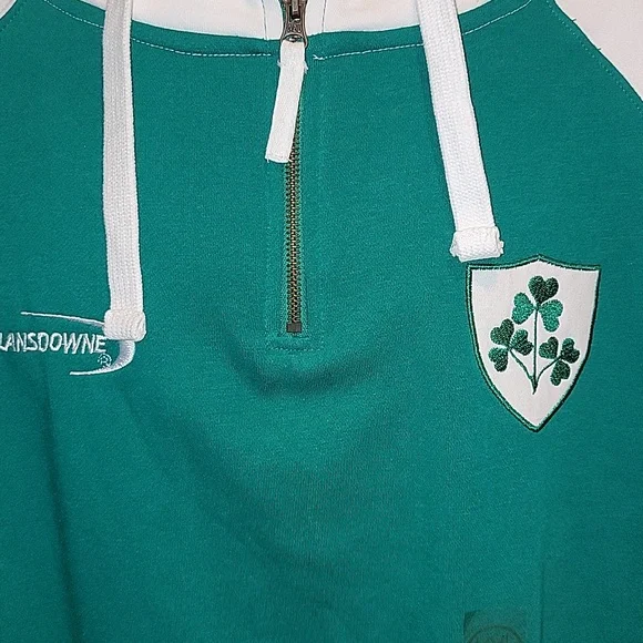 LANDSDOWN IRELAND SHAMROCK CREST RUGBY MEN'S HOODIE